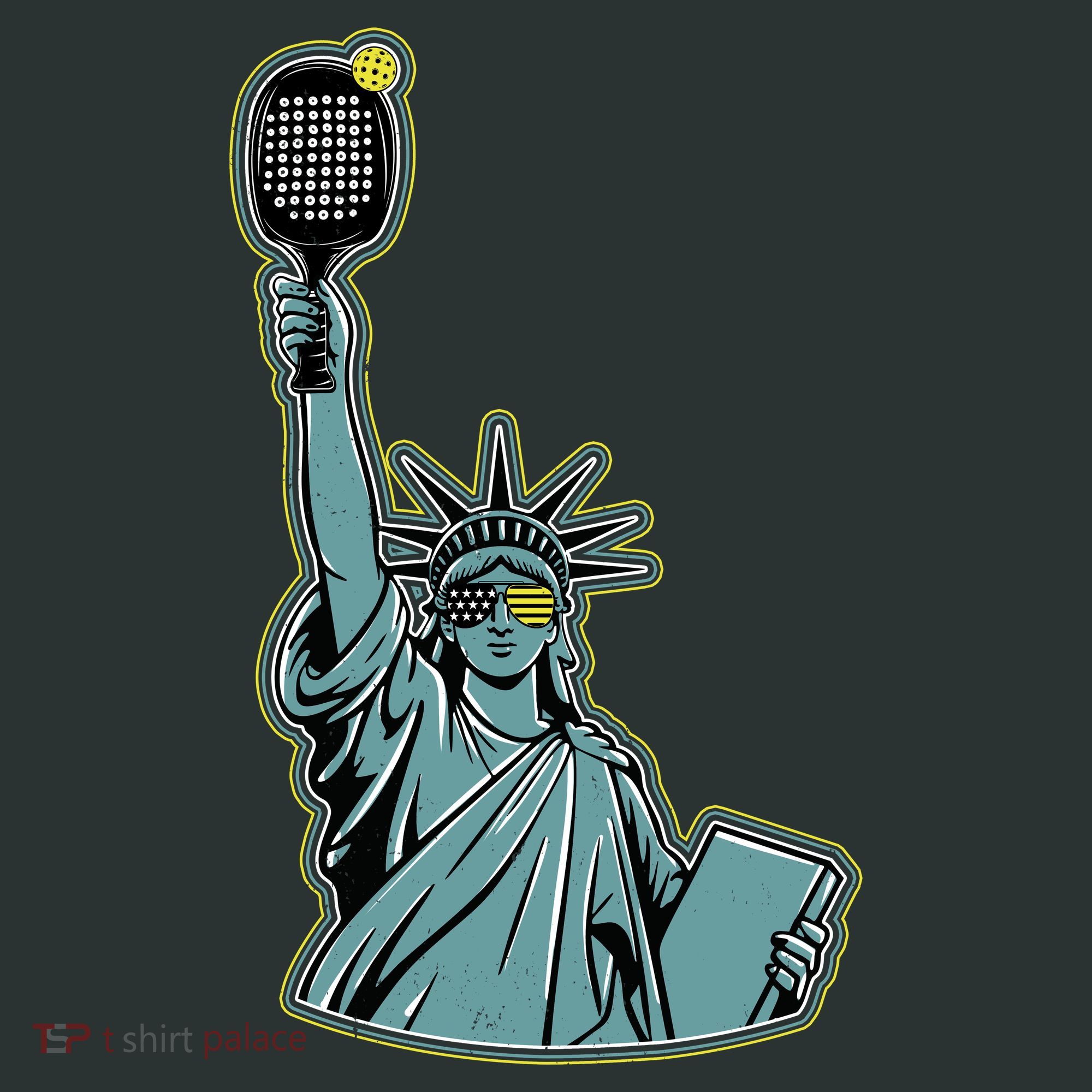 Funny Pickleball Statue Of Liberty  Women's T-Shirt