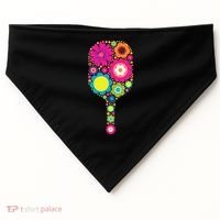 Flowers Pickleball Sports Racquet Racket Paddle USA-Made Doggie Bandana thumb 0