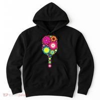 Flowers Pickleball Sports Racquet Racket Paddle Hoodie thumb 0