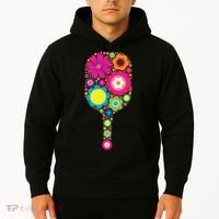 Flowers Pickleball Sports Racquet Racket Paddle Hoodie thumb 2