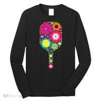 Flowers Pickleball Sports Racquet Racket Paddle Long Sleeve Shirt thumb 0