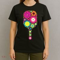 Flowers Pickleball Sports Racquet Racket Paddle T-Shirt thumb 4
