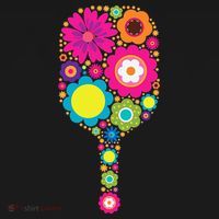 Flowers Pickleball Sports Racquet Racket Paddle Women's Hoodie thumb 2