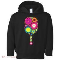 Flowers Pickleball Sports Racquet Racket Paddle Toddler Hoodie thumb 0
