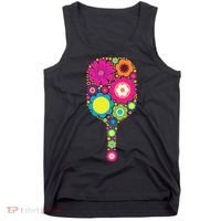 Flowers Pickleball Sports Racquet Racket Paddle Tank Top thumb 0