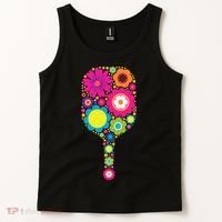 Flowers Pickleball Sports Racquet Racket Paddle Tank Top thumb 2