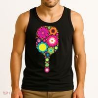 Flowers Pickleball Sports Racquet Racket Paddle Tank Top thumb 3