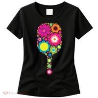 Flowers Pickleball Sports Racquet Racket Paddle Women's T-Shirt thumb 0