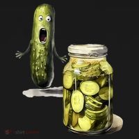 Funny Pickle Surprise A Cucumber And A Jar Of Sliced Pickles Gift Bucket Hat thumb 4