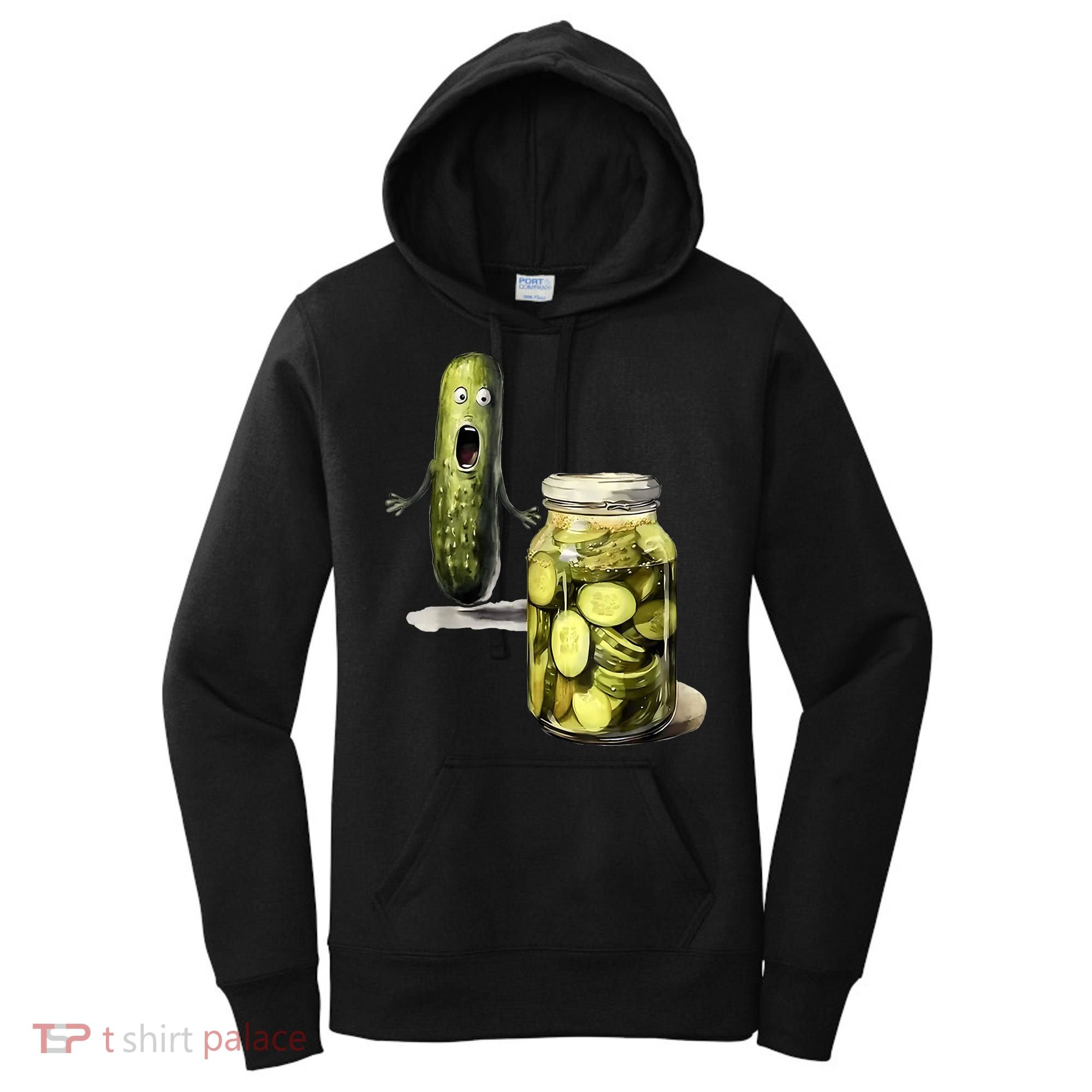 Funny Pickle Surprise A Cucumber And A Jar Of Sliced Pickles Gift Women's Hoodie