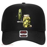 Funny Pickle Surprise A Cucumber And A Jar Of Sliced Pickles Gift Hat thumb 0