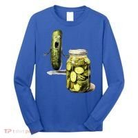 Funny Pickle Surprise A Cucumber And A Jar Of Sliced Pickles Gift Long Sleeve Shirt thumb 0