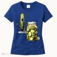 Funny Pickle Surprise A Cucumber And A Jar Of Sliced Pickles Gift Women's T-Shirt thumb 0