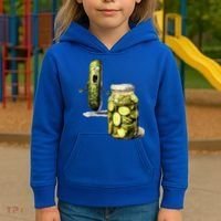 Funny Pickle Surprise A Cucumber And A Jar Of Sliced Pickles Gift Kids Hoodie thumb 3
