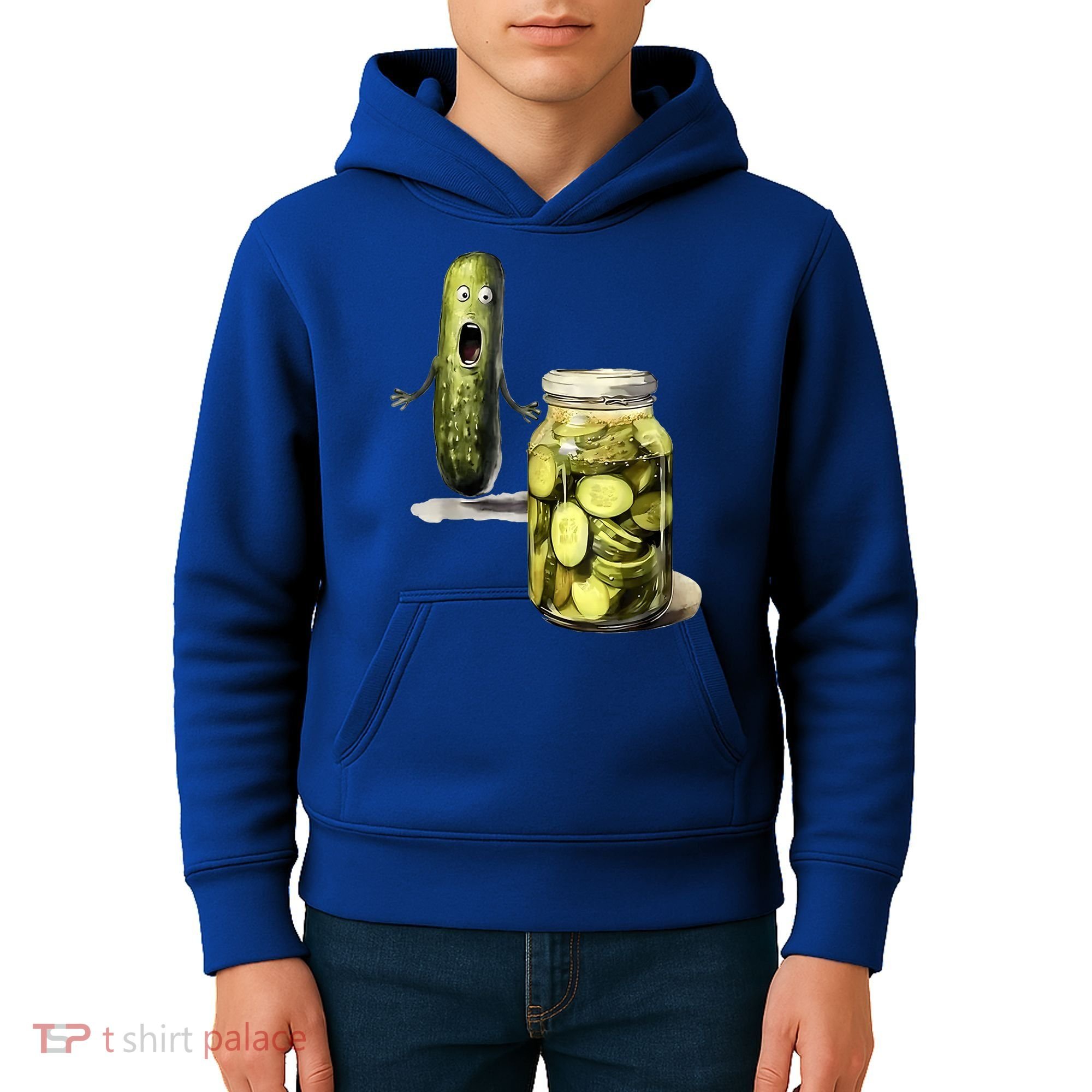 Funny Pickle Surprise A Cucumber And A Jar Of Sliced Pickles Gift Kids Hoodie