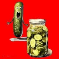 Funny Pickle Surprise A Cucumber And A Jar Of Sliced Pickles Gift Santa Hat thumb 1
