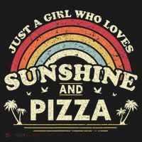 Funny Pizza Shirt. Just A Girl Who Loves Sunshine And Pizza Gift Women's Tank Top thumb 5