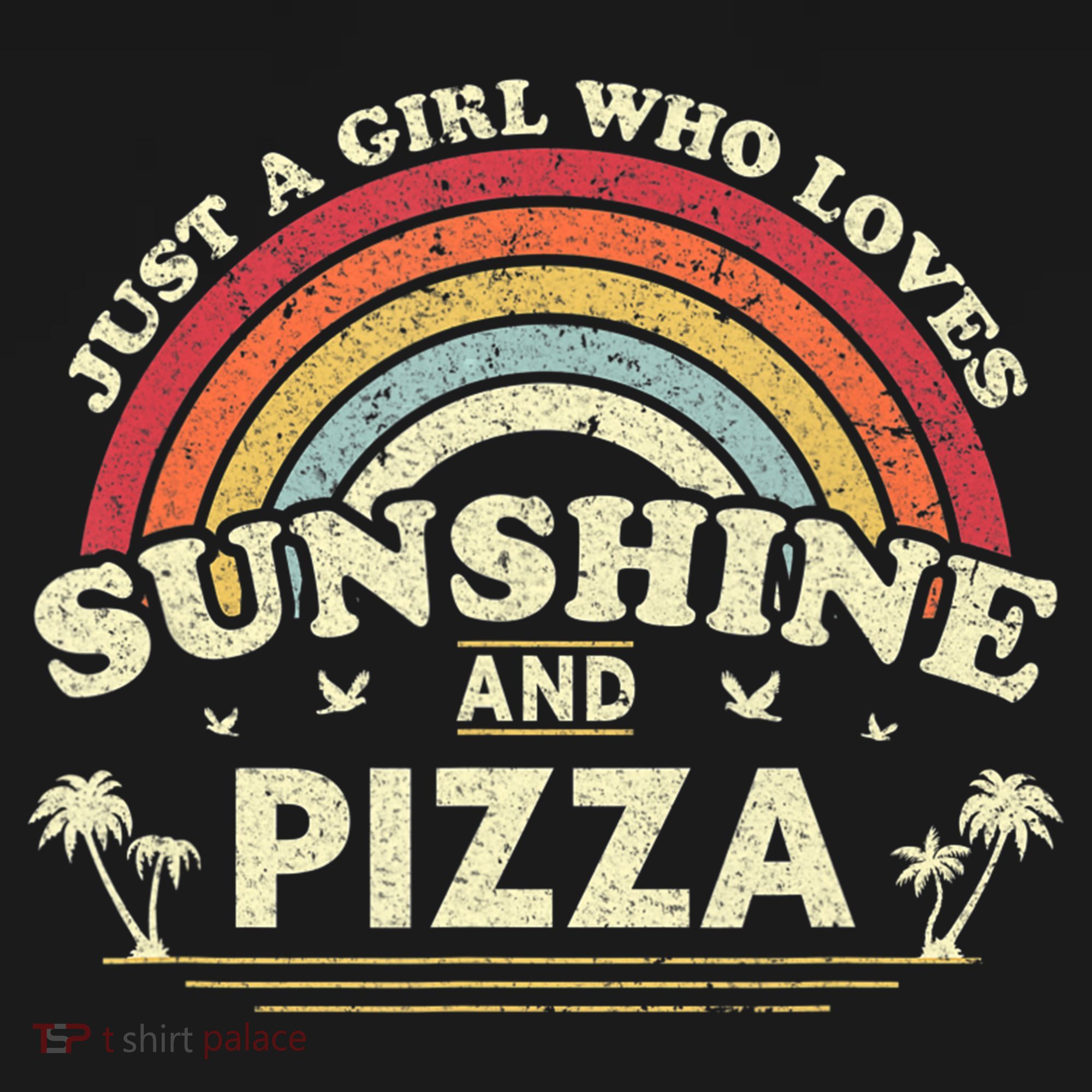 Funny Pizza Shirt. Just A Girl Who Loves Sunshine And Pizza Gift Women's Tank Top