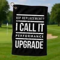 Funny Post Surgery Gag Gifts Get Well Soon Hip Replacement Golf Towel thumb 1