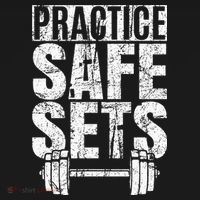 Funny Practice Safe Sets Weight Lifting USA-Made Doggie Bandana thumb 2