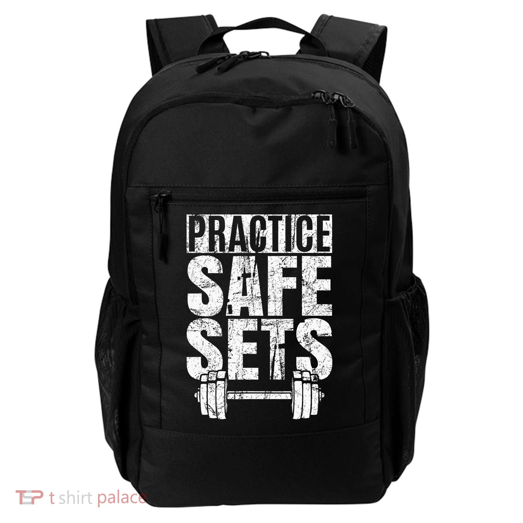 Funny Practice Safe Sets Weight Lifting Backpack