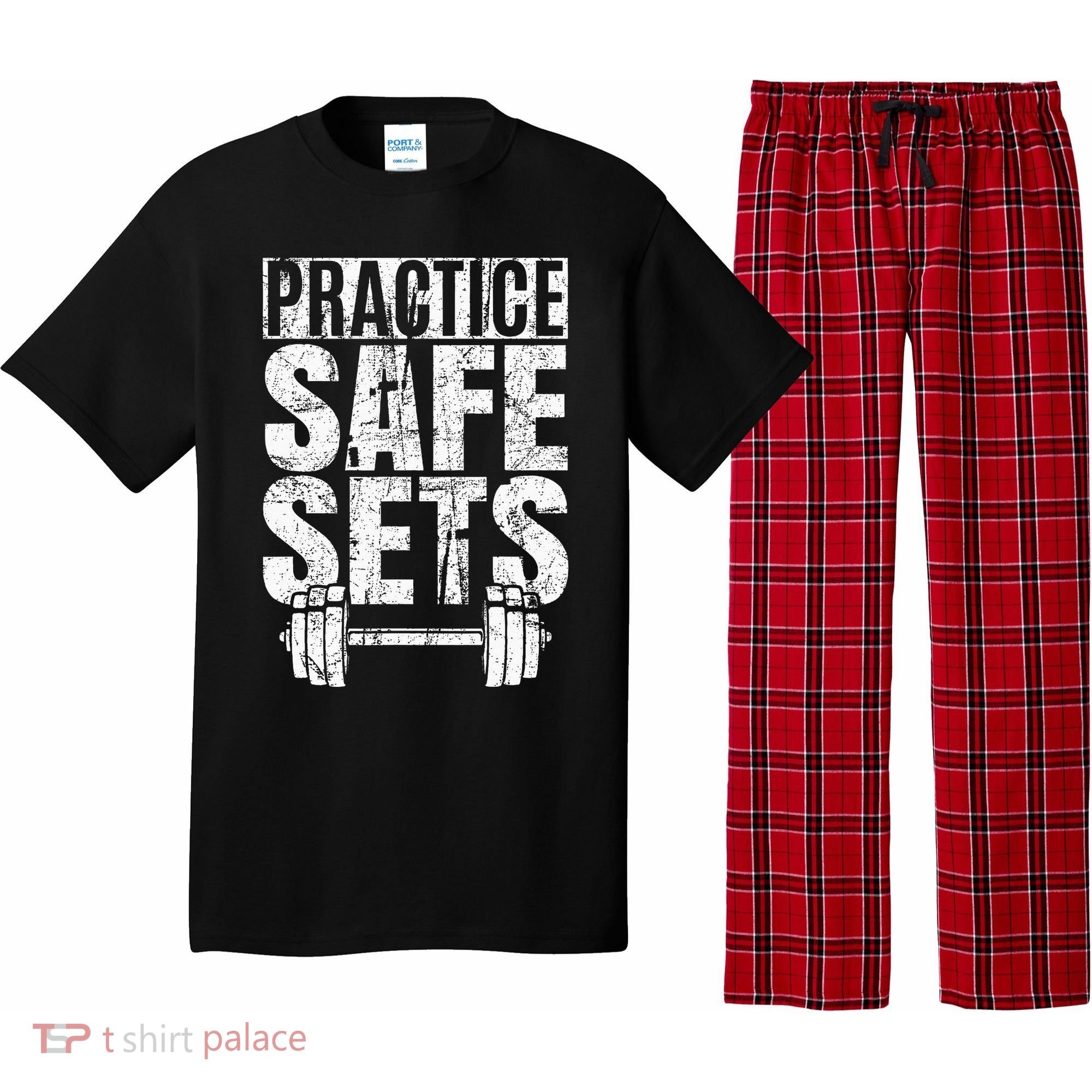 Funny Practice Safe Sets Weight Lifting Pajama Set