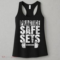 Funny Practice Safe Sets Weight Lifting Women's Tank Top thumb 3
