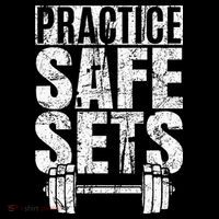 Funny Practice Safe Sets Weight Lifting Tote Bag thumb 4