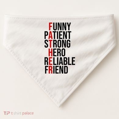 Father Patient Strong Hero Definition Dad Gift USA-Made Doggie Bandana