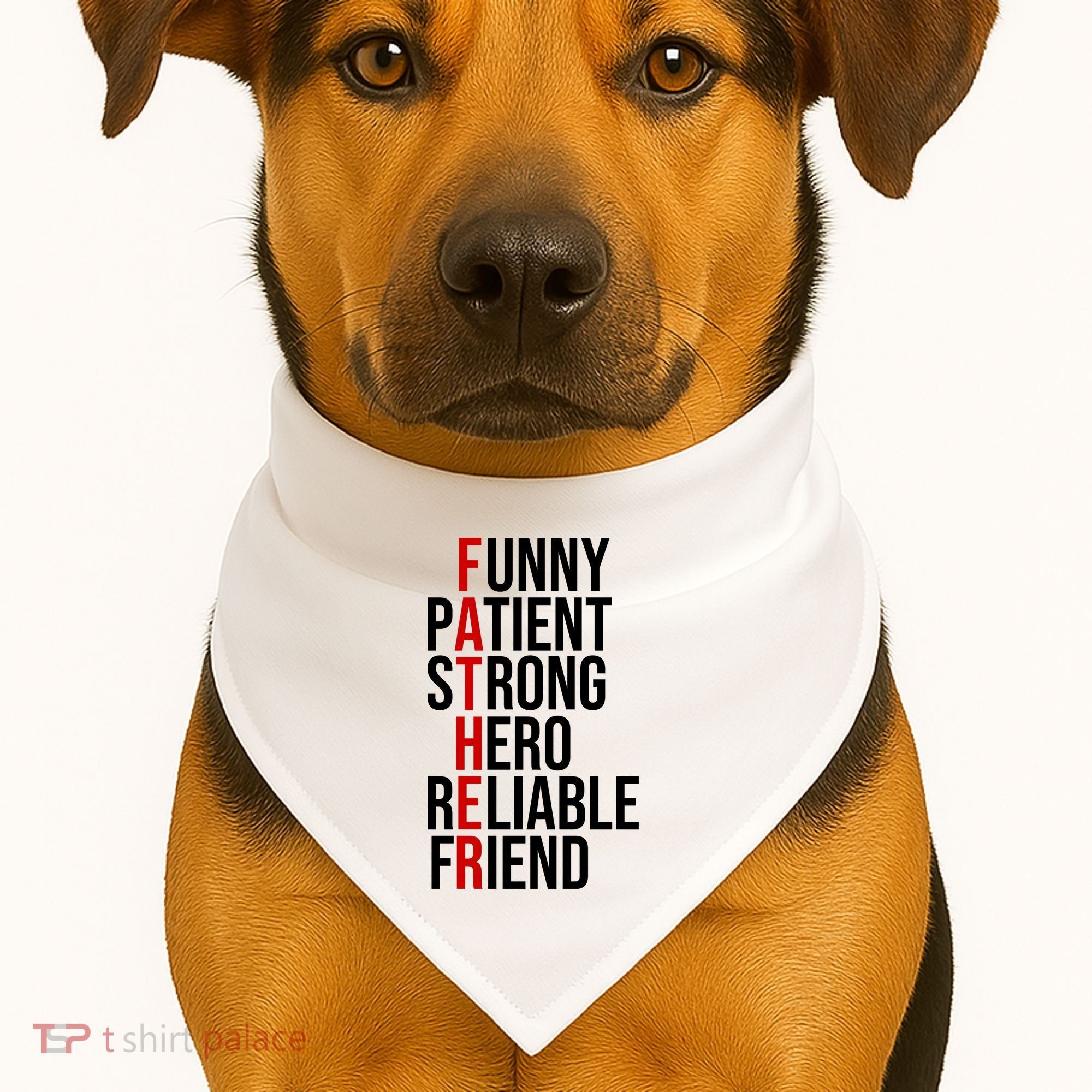 Father Patient Strong Hero Definition Dad Gift USA-Made Doggie Bandana