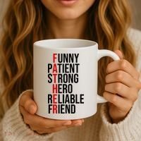 Father Patient Strong Hero Definition Dad Gift Coffee Mug thumb 3