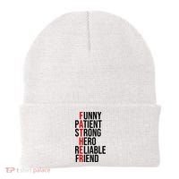 Father Patient Strong Hero Definition Dad Gift Beanie thumb 0