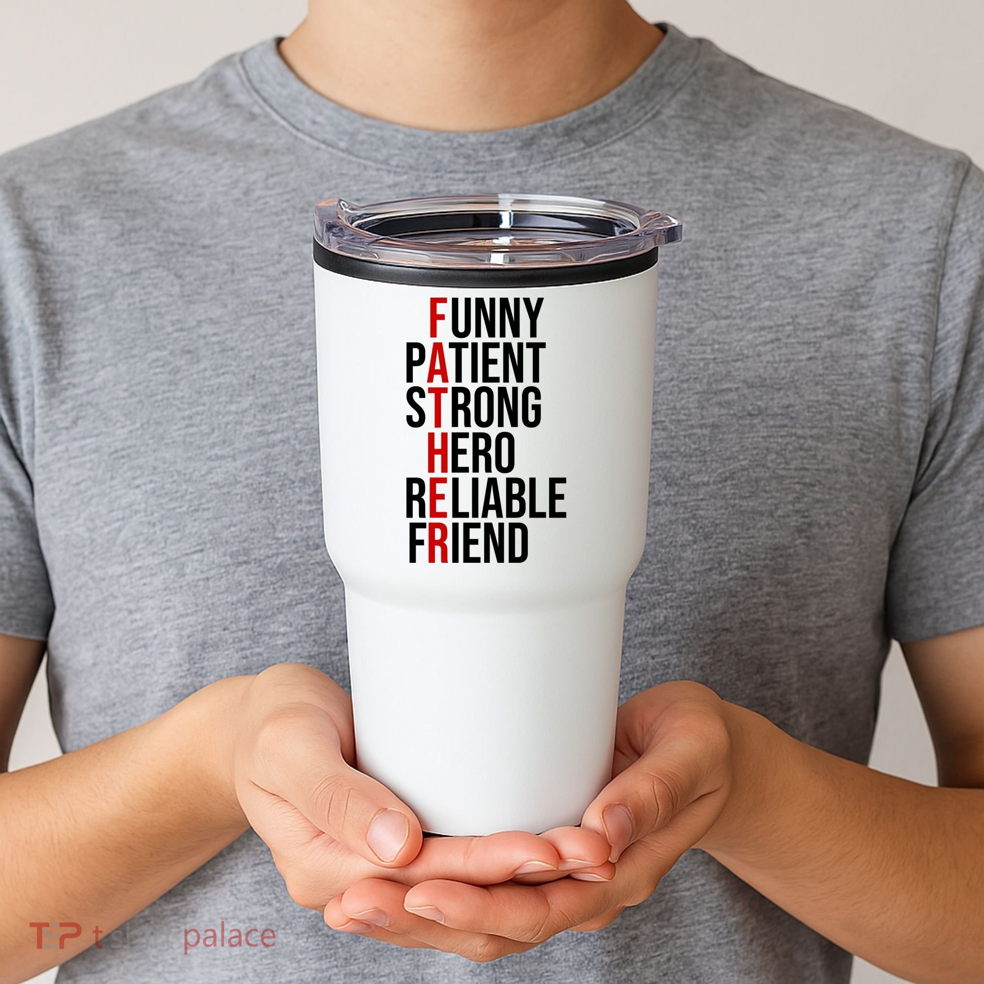 Father Patient Strong Hero Definition Dad Gift Tumbler