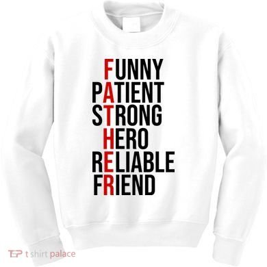 Father Patient Strong Hero Definition Dad Gift Kids Sweatshirt