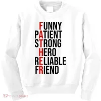 Father Patient Strong Hero Definition Dad Gift Kids Sweatshirt thumb 0