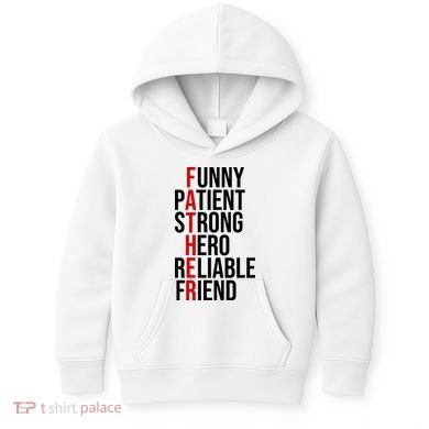 Father Patient Strong Hero Definition Dad Gift Kids Hoodie
