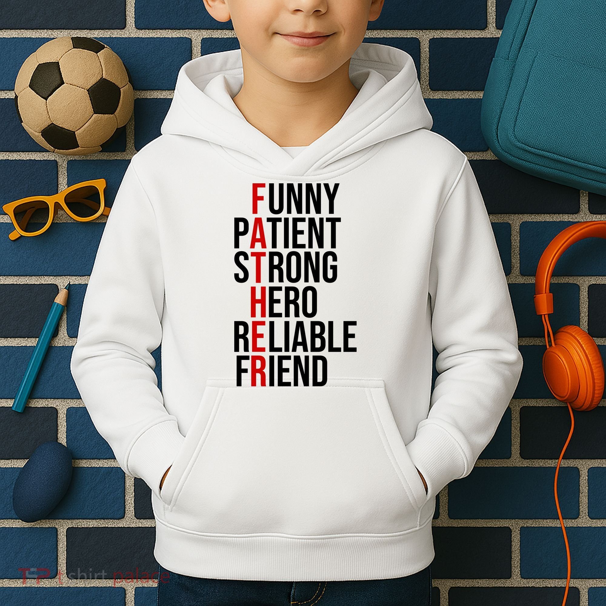 Father Patient Strong Hero Definition Dad Gift Kids Hoodie