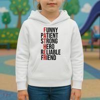 Father Patient Strong Hero Definition Dad Gift Kids Hoodie thumb 3