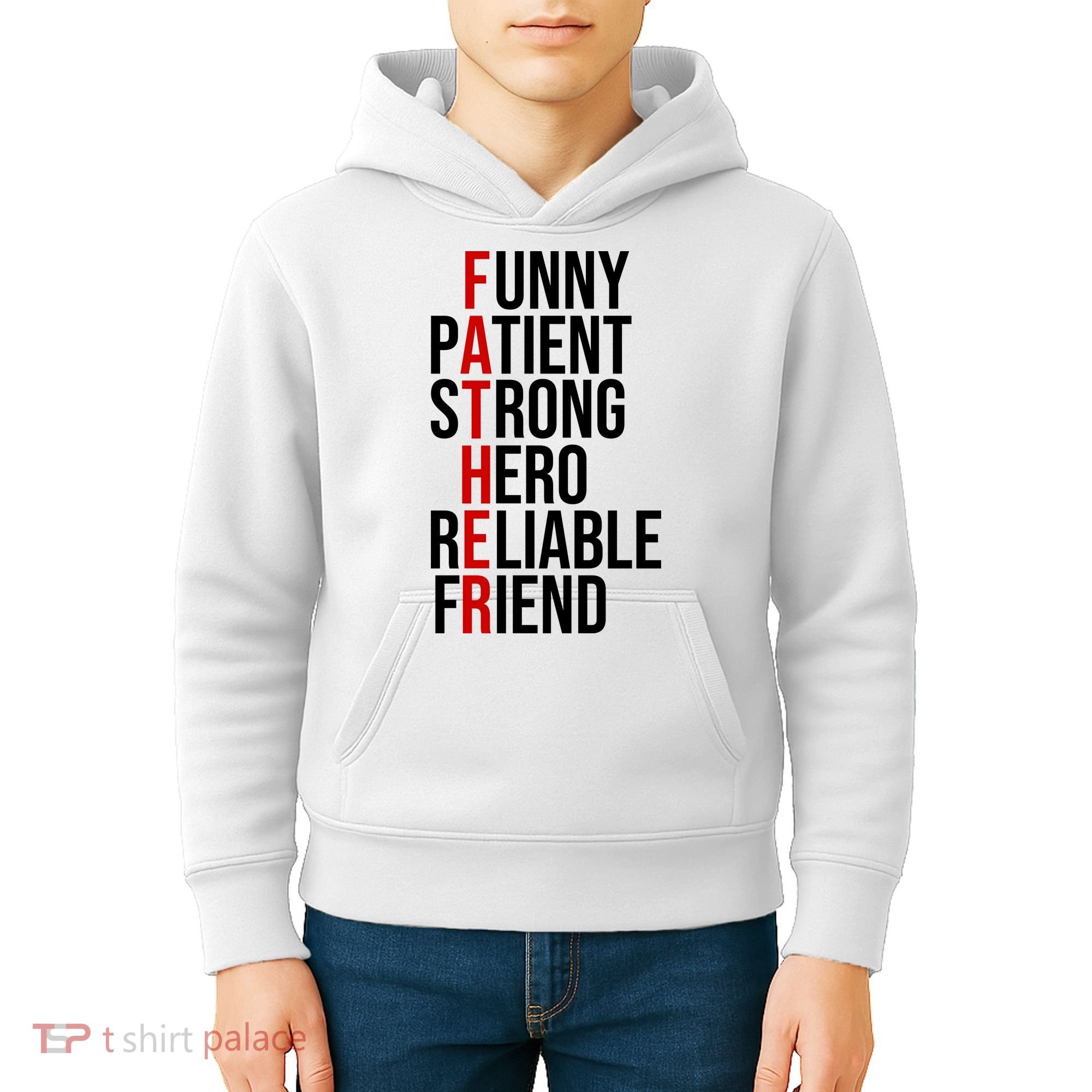 Father Patient Strong Hero Definition Dad Gift Kids Hoodie