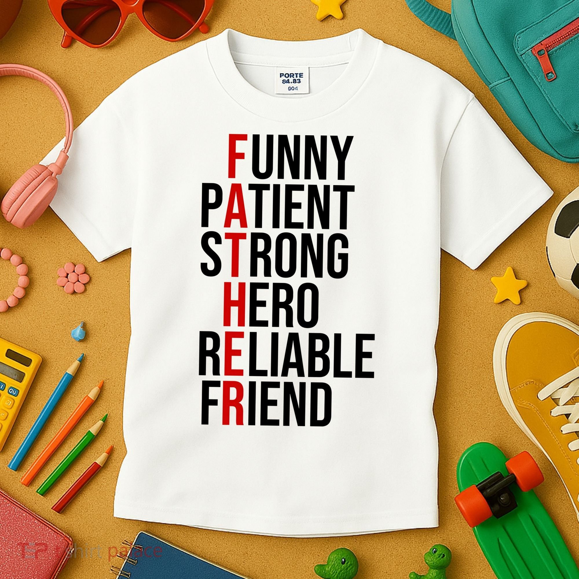 Father Patient Strong Hero Definition Dad Gift Kids T-Shirt
