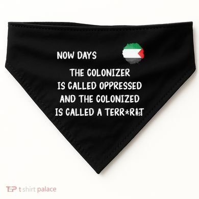 Free Palestine Support Middle East Peace USA-Made Doggie Bandana