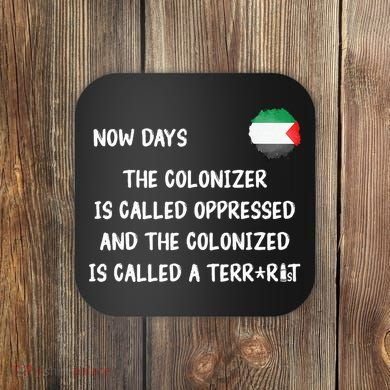 Free Palestine Support Middle East Peace Coaster
