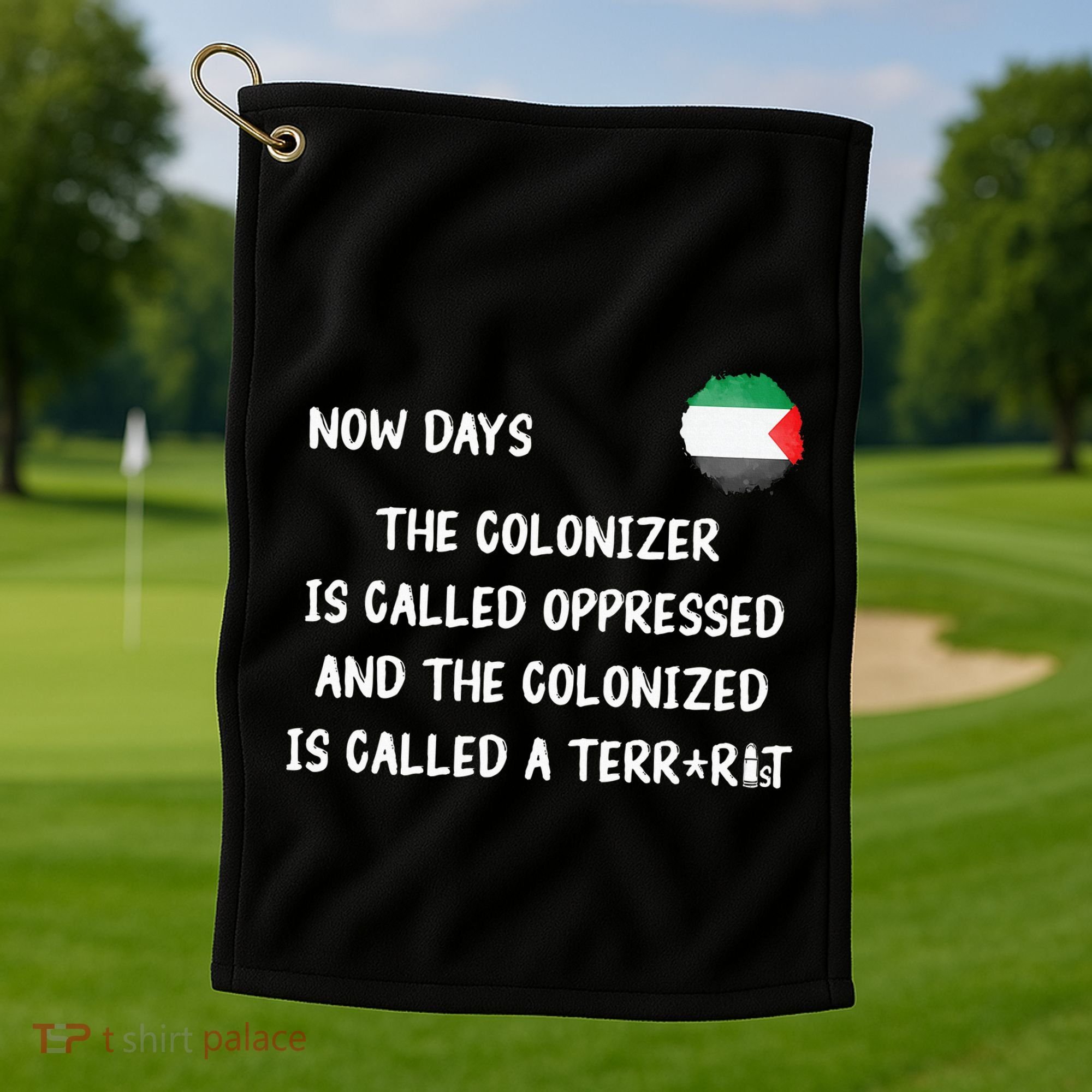 Free Palestine Support Middle East Peace Golf Towel