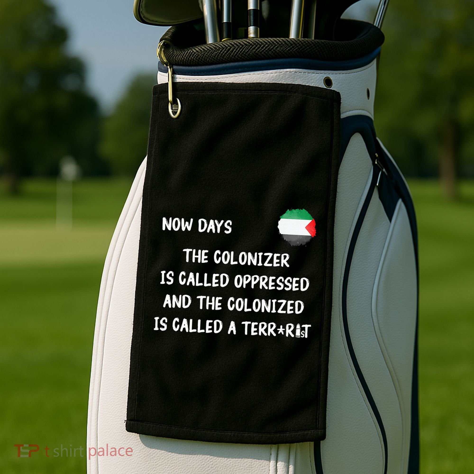 Free Palestine Support Middle East Peace Golf Towel