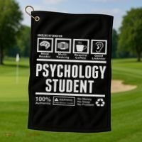 Funny Psychology Student Handling Information Golf Towel thumb 1