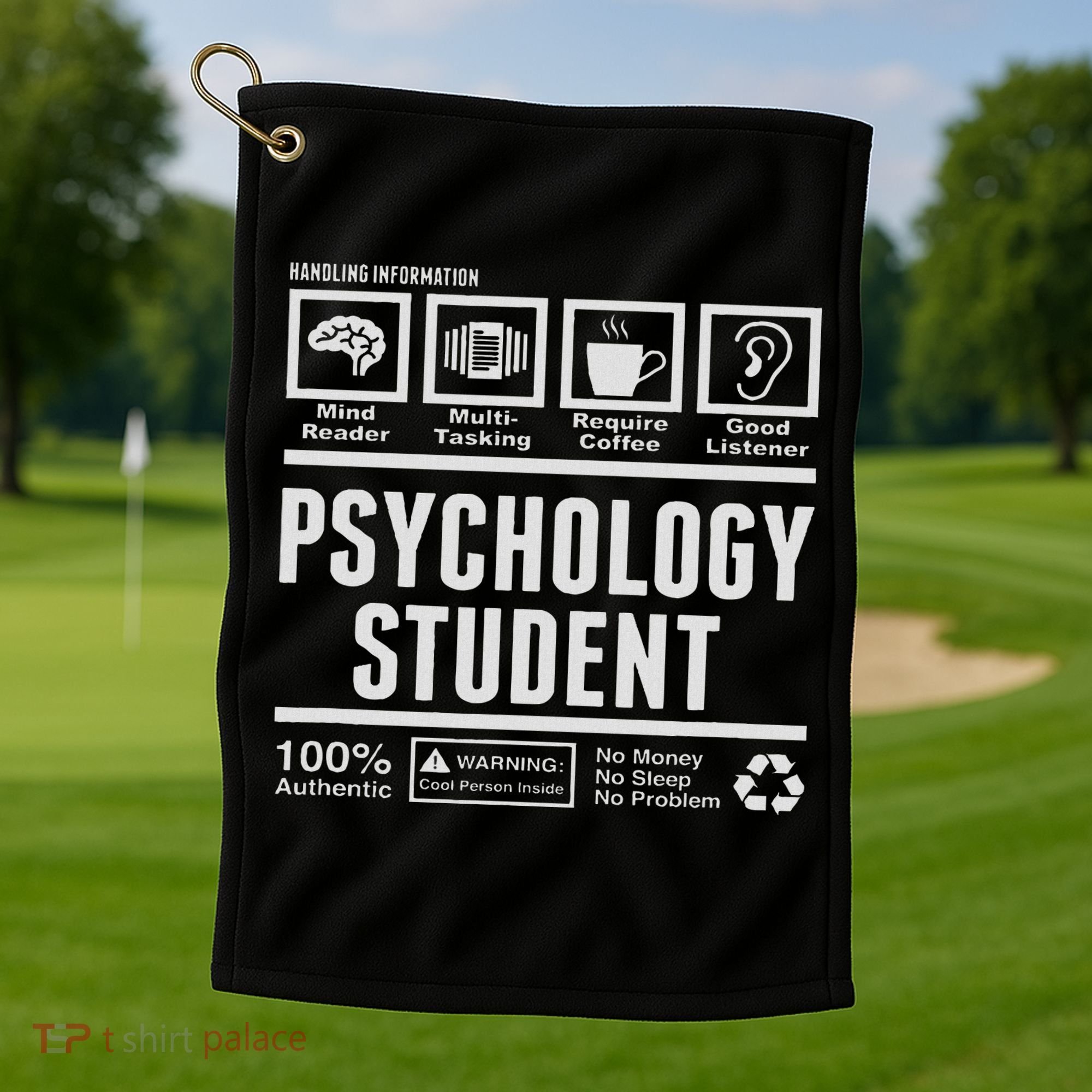 Funny Psychology Student Handling Information Golf Towel
