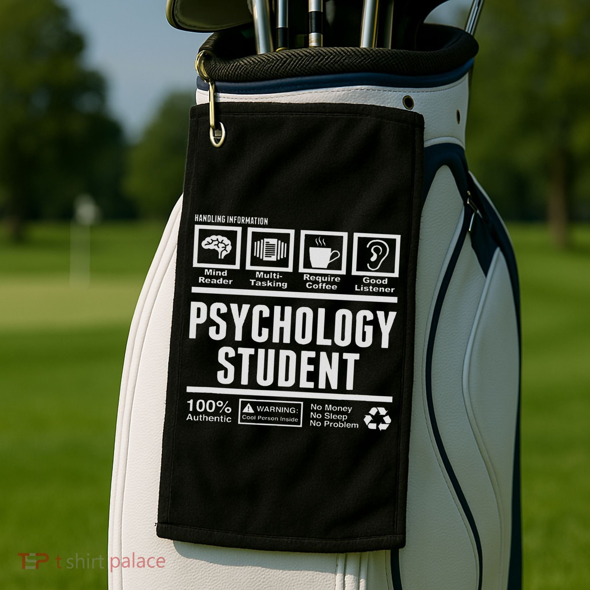 Funny Psychology Student Handling Information Golf Towel