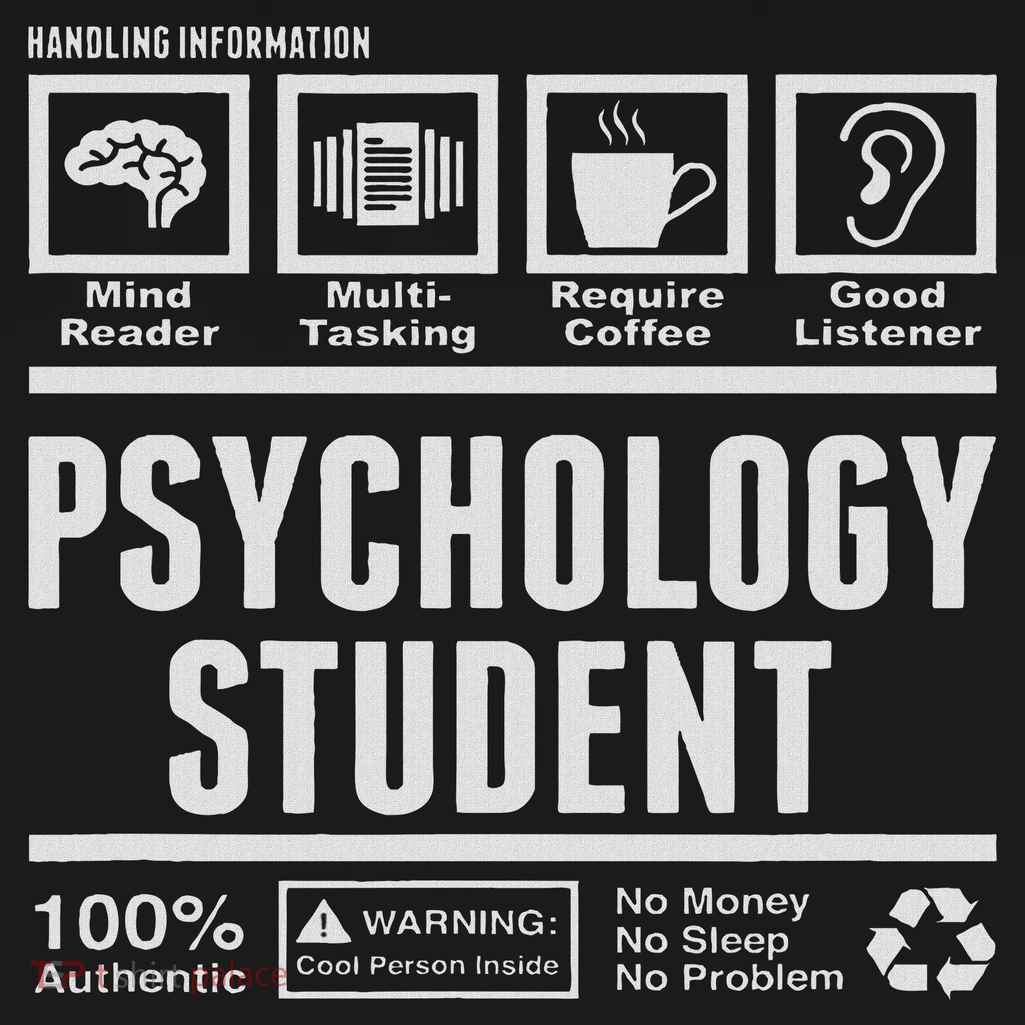 Funny Psychology Student Handling Information Visor