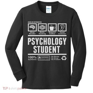 Funny Psychology Student Handling Information Kids Long Sleeve Shirt