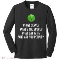 Funny Pickleball Shirt Whose Serve League Pickleball Team TShirt Kids Long Sleeve Shirt thumb 0